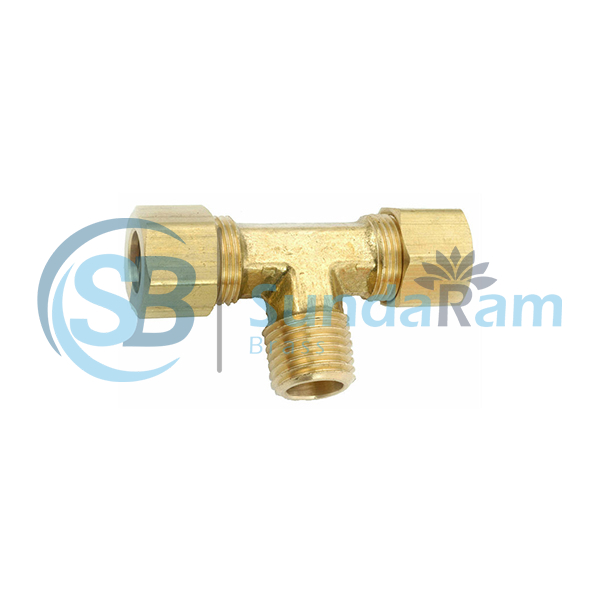 Brass tee Compression Fittings